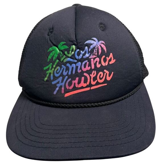 Howler Brothers Men's Trucker Snapback Hat Los Hermanos Howler Black Neon Retro - Picture 8 of 11